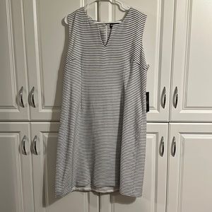 Karl Lagerfeld navy and white stripped dress